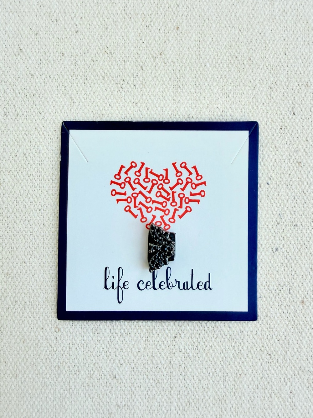 *Bat Charm* KEEP COLLECTIVE Retired Pave Hematitie Halloween
